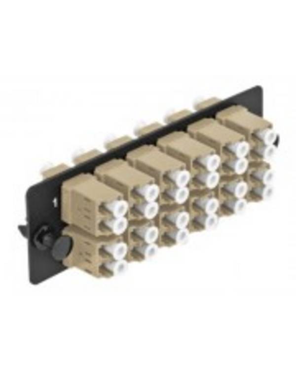 Delock Fiber Optic Adapter Panel LC Duplex OM1 / OM2 12 Port beige