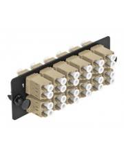 Delock Fiber Optic Adapter Panel LC Duplex OM1 / OM2 12 Port beige-0
