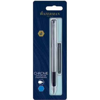 WATERMAN vulpen Allure chroom CC F blauw Blister-0