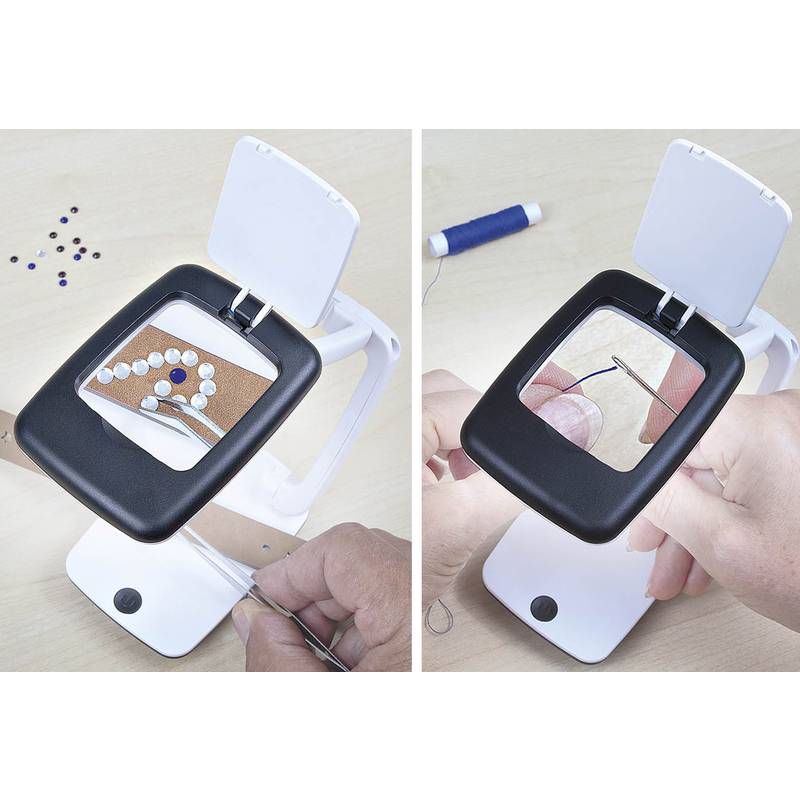 WEDO zakvergrootglas met LED-verlichting incl. batterijen, zwart-0