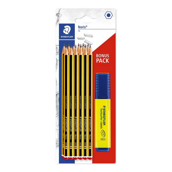 STAEDTLER-potloden HB Noris 120 Big Pack + 1 markeerstift retail