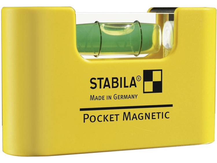 Kunststof miniformaat waterpas Stabila Pocket Magnetic met extra sterke magneet