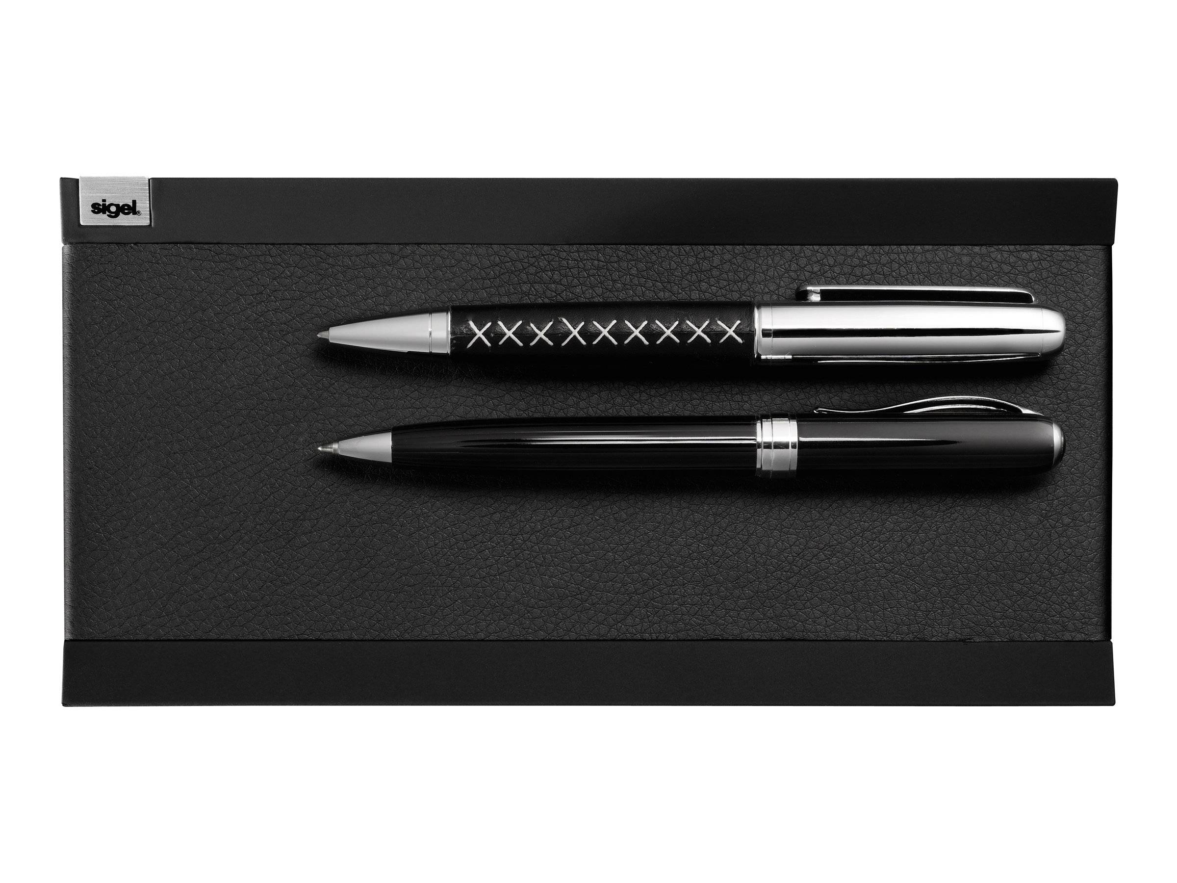 sigel Stifteschale cintano S, saphirschwarz aus Lederimitat, mit Soft-Touch Beschichtung (SA534)-0