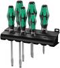 Wera 334 SK/6 Schroevendraaierset Werkplaats 6-delig Plat, Kruiskop Phillips