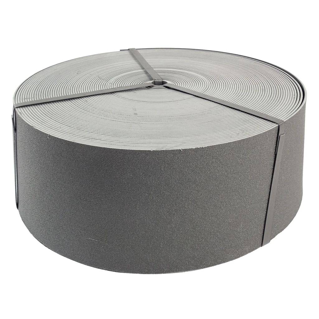 Nature - borderrand op rol - grijs - 15cm x 40m - 3mm dik - flexibel 87113384066568711338406656