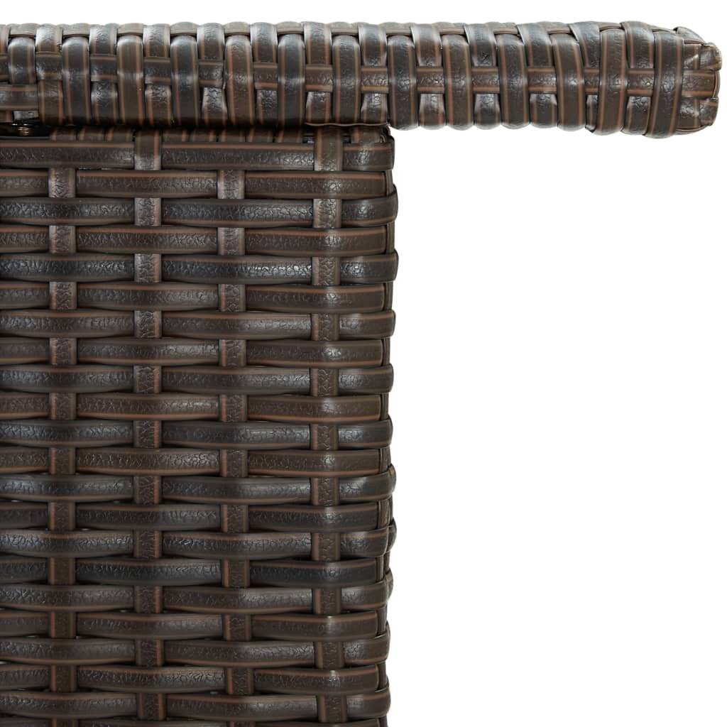 vidaXL - Tuinbartafel - 120x55x110 - cm - poly - rattan - bruin-5