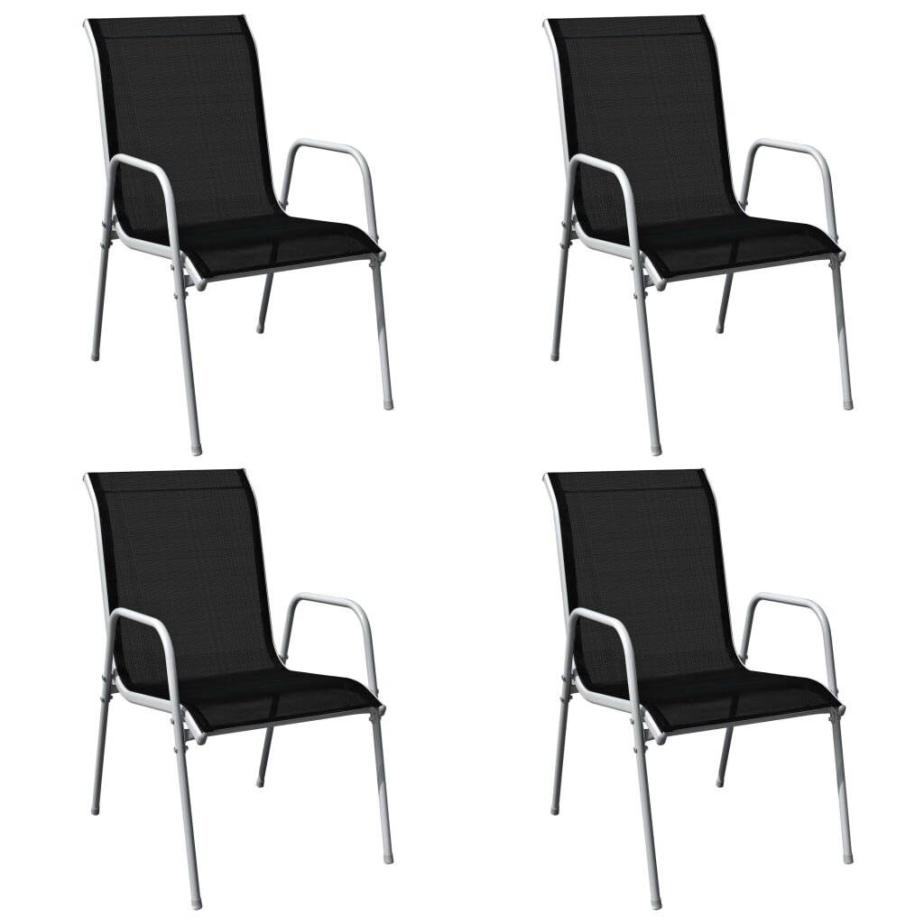 vidaXL - 5-delige - Tuinset - staal - zwart-4
