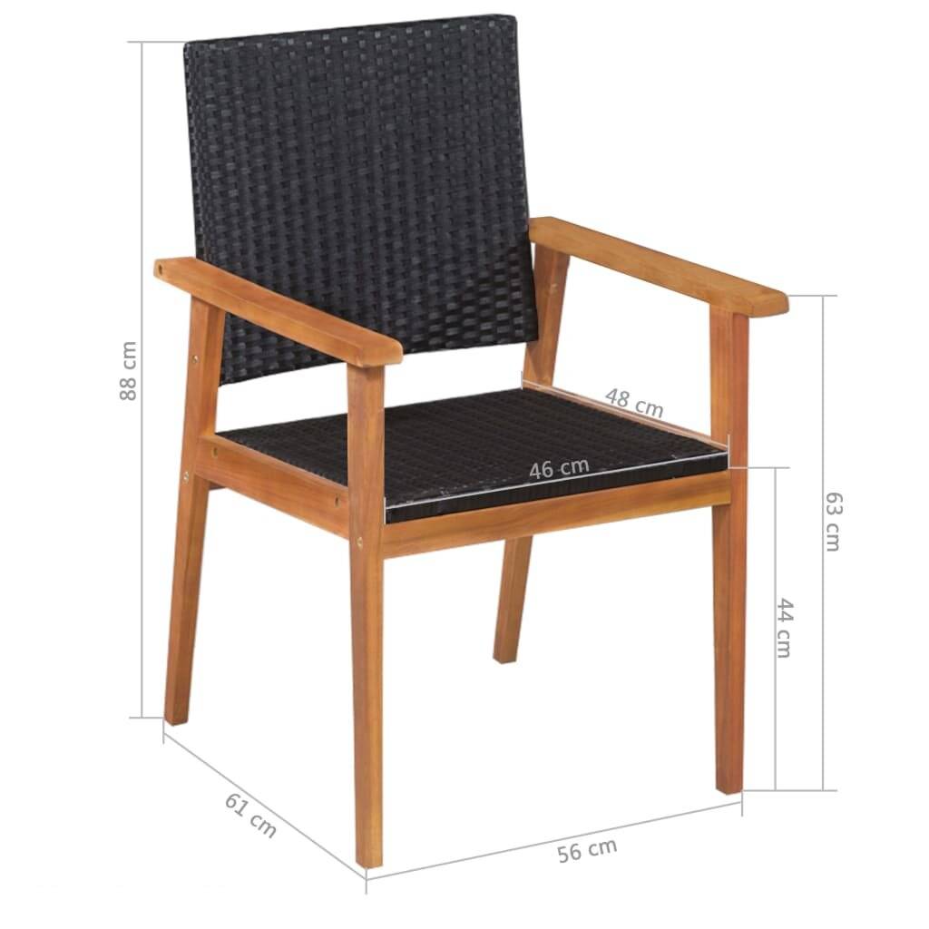 vidaXL - 5-delige - Tuinset - poly - rattan - zwart - en - bruin-6