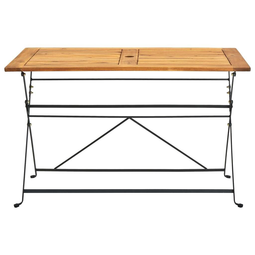 vidaXL - Tuintafel - inklapbaar - 120x70x74 - cm - massief - acaciahout-1
