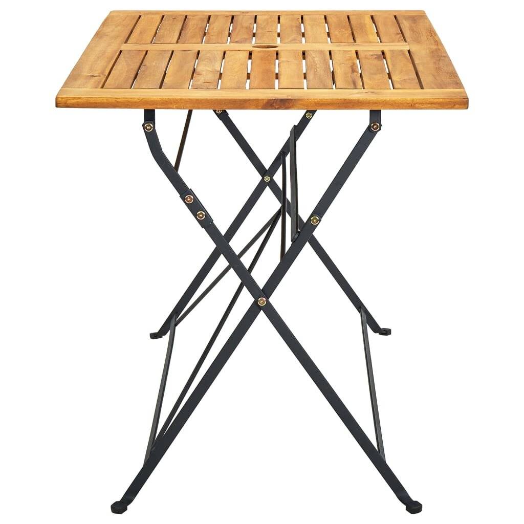 vidaXL - Tuintafel - inklapbaar - 120x70x74 - cm - massief - acaciahout-2
