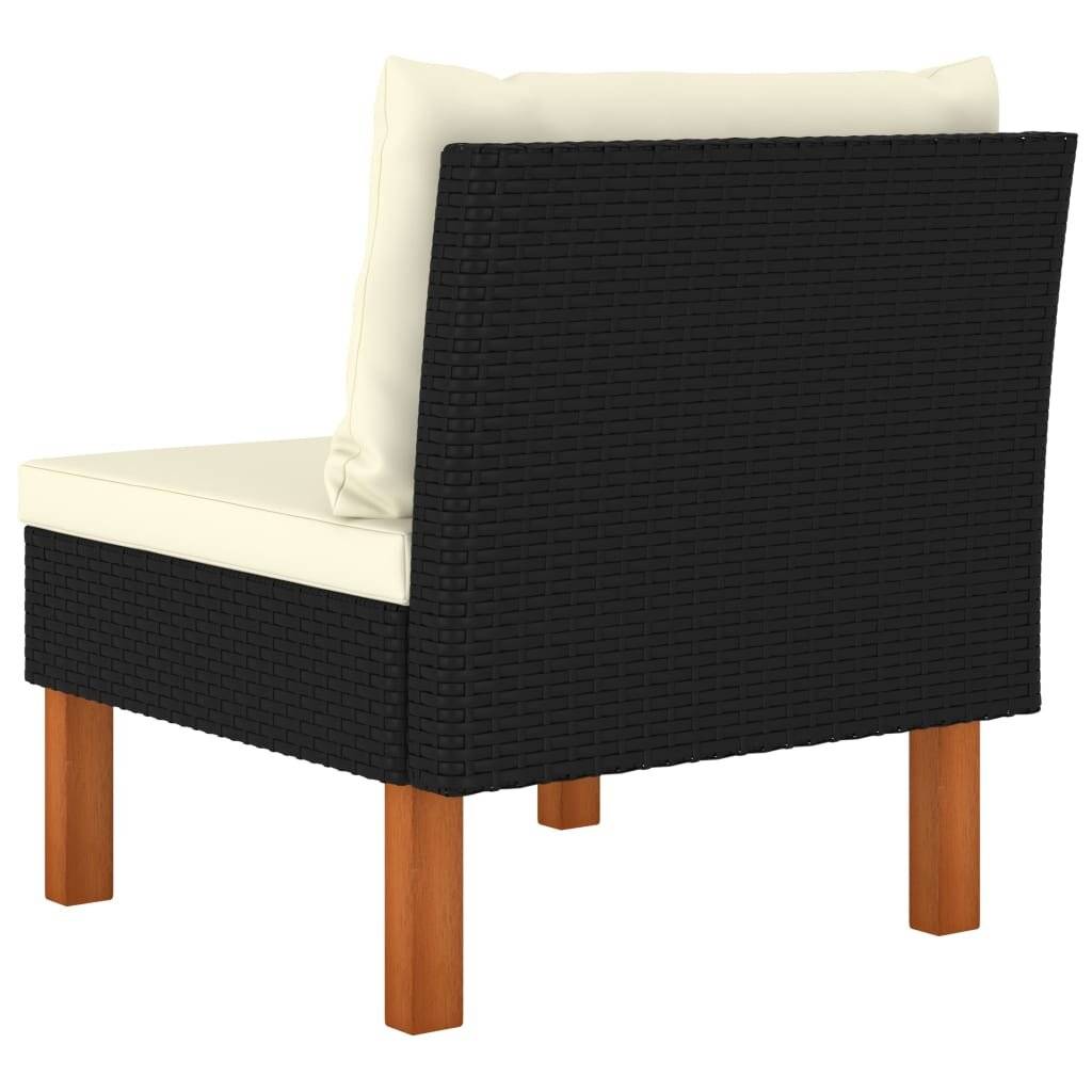 vidaXL - Middenbanken - 2 - st - poly - rattan - en - massief - eucalyptushout-5