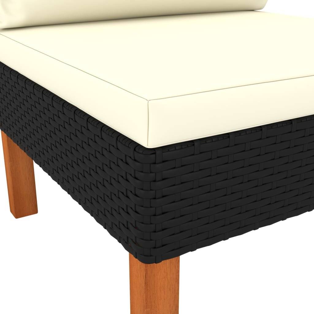 vidaXL - Middenbanken - 2 - st - poly - rattan - en - massief - eucalyptushout-6