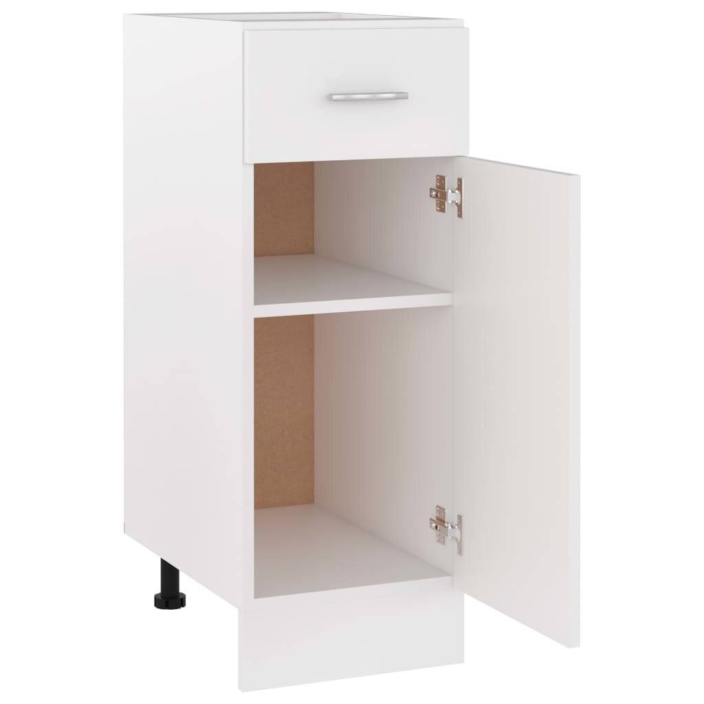 vidaXL - Onderkast - met - lade - 30x46x81,5 - cm - bewerkt - hout - wit-4