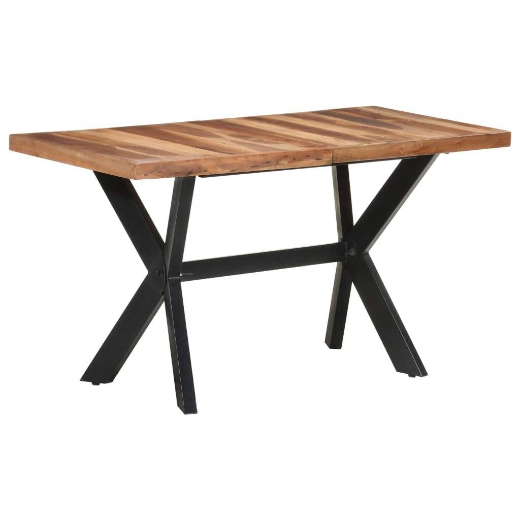 Symboolafbeelding voor vidaXL - Eettafel - 140x70x75 - cm - massief - hout - met - honingkleurige - afwerking