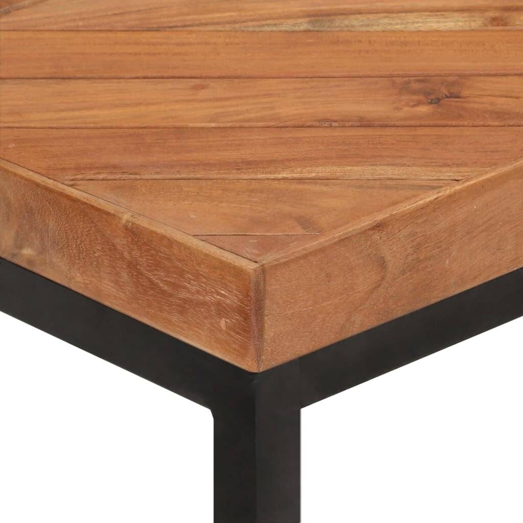 vidaXL - Eettafel - 120x60x76 - cm - massief - acaciahout - en - mangohout-5
