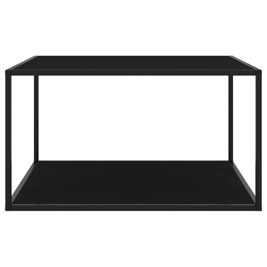 vidaXL - Salontafel - met - zwart - glas - 90x90x50 - cm - zwart-1
