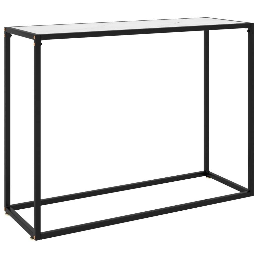 vidaXL - Wandtafel - 100x35x75 - cm - gehard - glas - wit