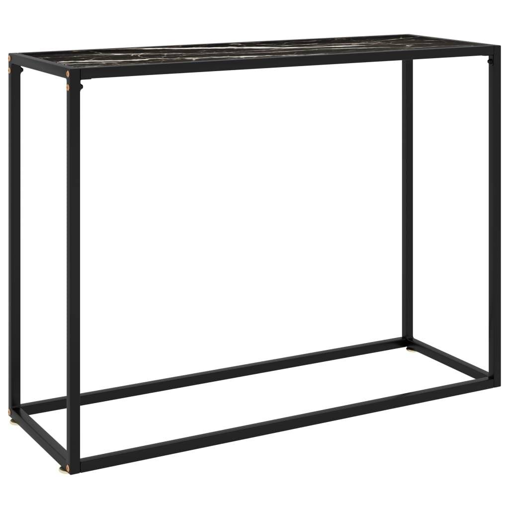 vidaXL - Wandtafel - 100x35x75 - cm - gehard - glas - zwart