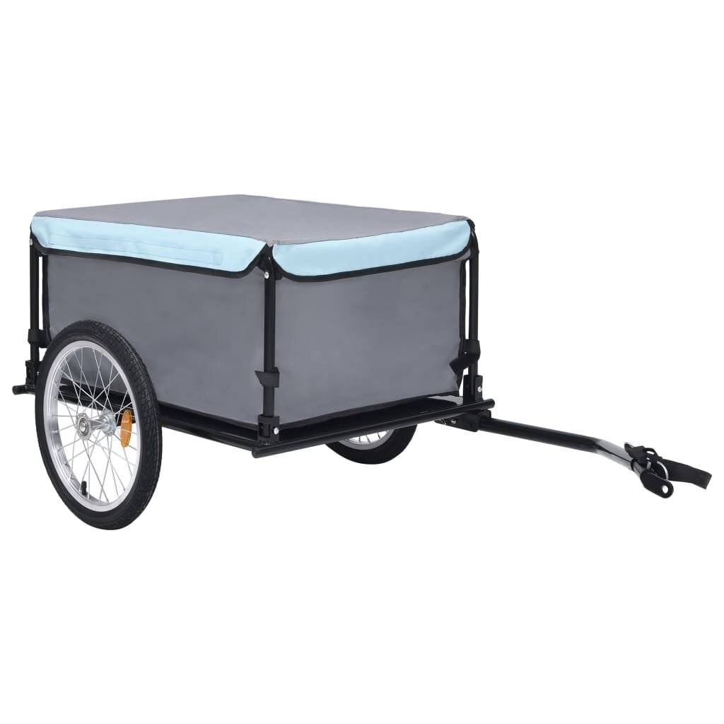 vidaXL - Fietstrailer - 65 - kg - zwart - en - blauw-6