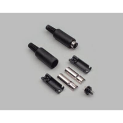 BKL Electronic 0204004 Miniatuur-DIN-connector Stekker, recht Aantal polen: 6  Zwart 1 stuk(s) 