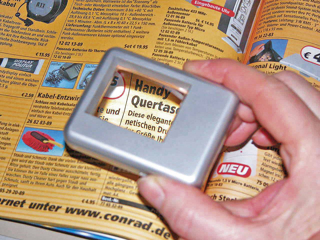 RONA 450510 Leesloep Met verlichting Lensgrootte: (l x b) 38 mm x 30 mm Zilver-1