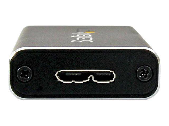StarTech.com M.2 SSD aluminium behuizing naar USB 3.0 (5 Gbps) met UASP - Zwart - M.2 NGFF SATA met B-key & B+M-key - Ex-2