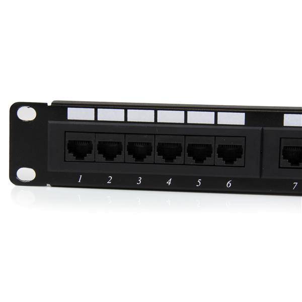 StarTech.com 24-poorts 1U in een rek te monteren Cat 6 110 patchpaneel - 24 x RJ-45 - 24 x RJ-11 - 1U Hoog - 19" breed --2