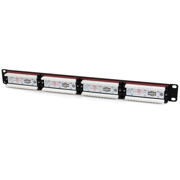 StarTech.com 24-poorts 1U in een rek te monteren Cat 6 110 patchpaneel - 24 x RJ-45 - 24 x RJ-11 - 1U Hoog - 19" breed --3