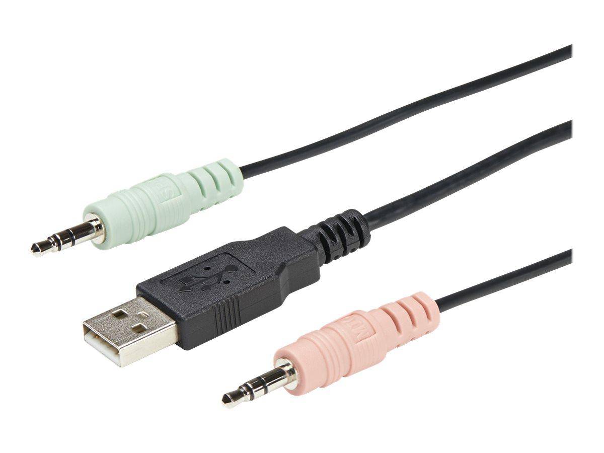 StarTech.com 2-poorts USB 4K 60Hz DisplayPort KVM switch met 1,2 m geïntegreerde kabels - OS onafhankelijk - 3,5 mm audi-4