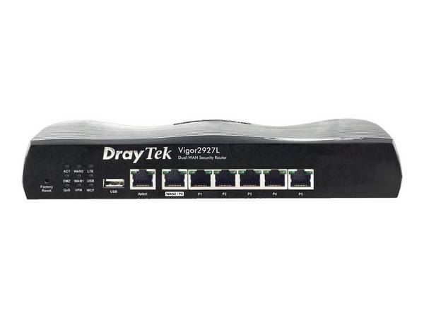 DrayTek Vigor 2927L draadloze router Gigabit Ethernet 4G Zwart