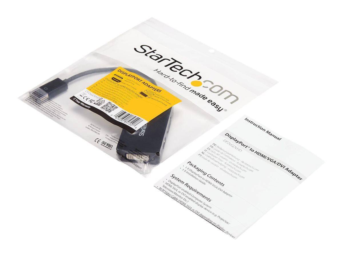 StarTech.com 3 in 1 reis adapter: DisplayPort naar VGA DVI- of HDMI adapter - Zwart-4