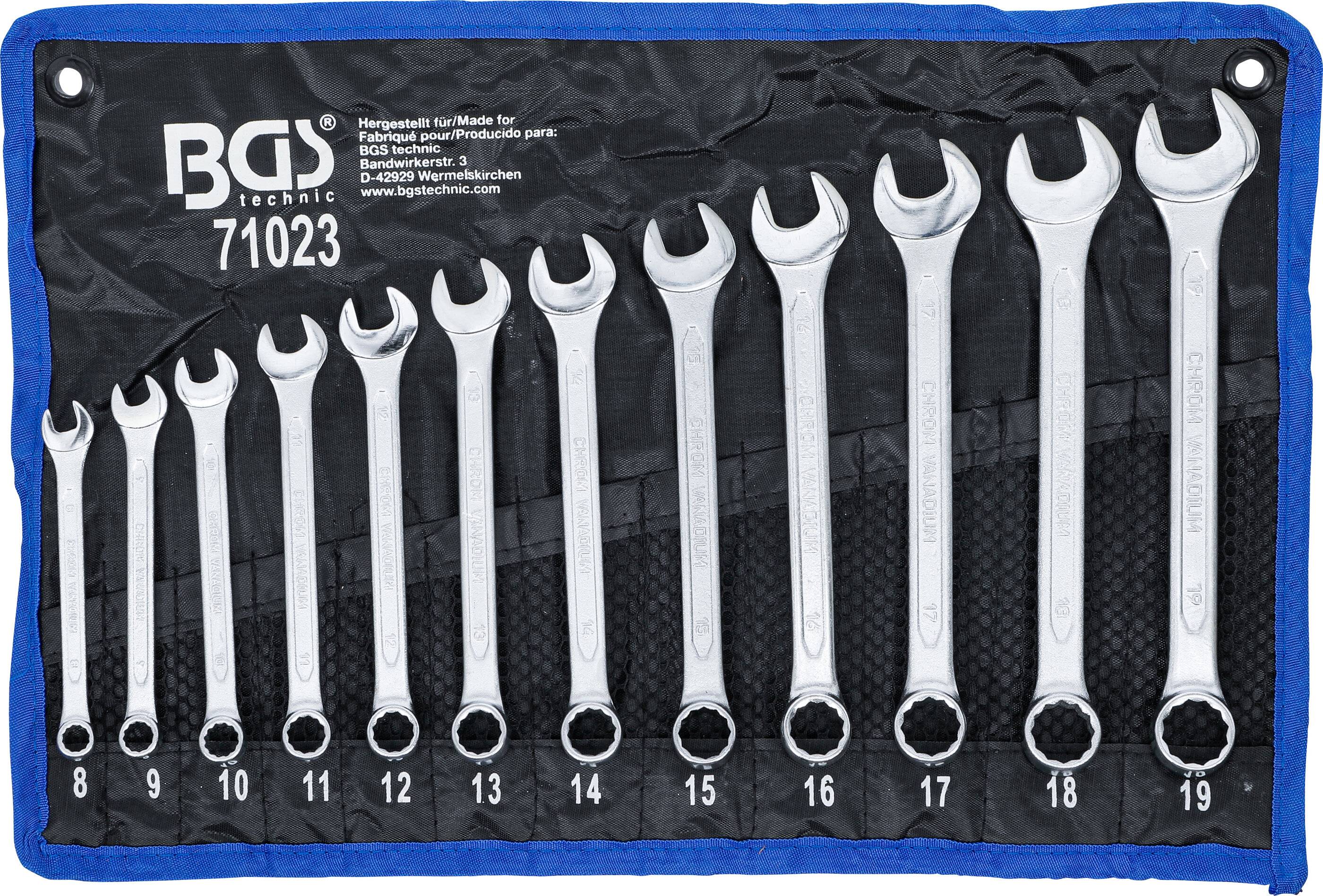 BGS Steekringsleutel set 8 - 19 mm in tetron tas-4