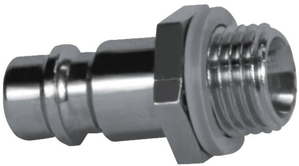 Metalen snelkoppeling met schroefdraad.