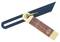 Aanzethoek met houten en messing handgreep, zwart metalen blad in verstelbare positie.