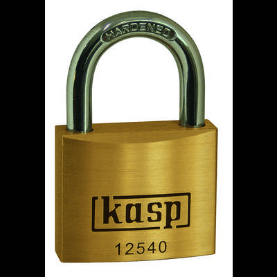 Kasp K12550 Hangslot 50 mm Verschillend sluitend   Goud-geel Sleutelslot