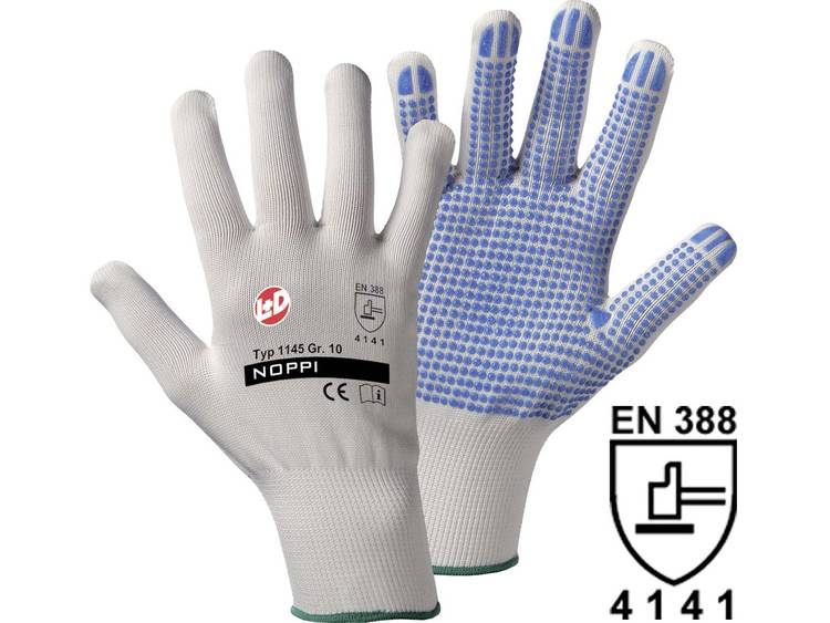 Worky 1145 Fijngebreide handschoen NOPPI 100% polyamide Maat 9