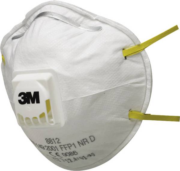 3M  8812 Fijnstofmasker met ventiel FFP1 10 stuk(s) EN 149:2001 DIN 149:2001