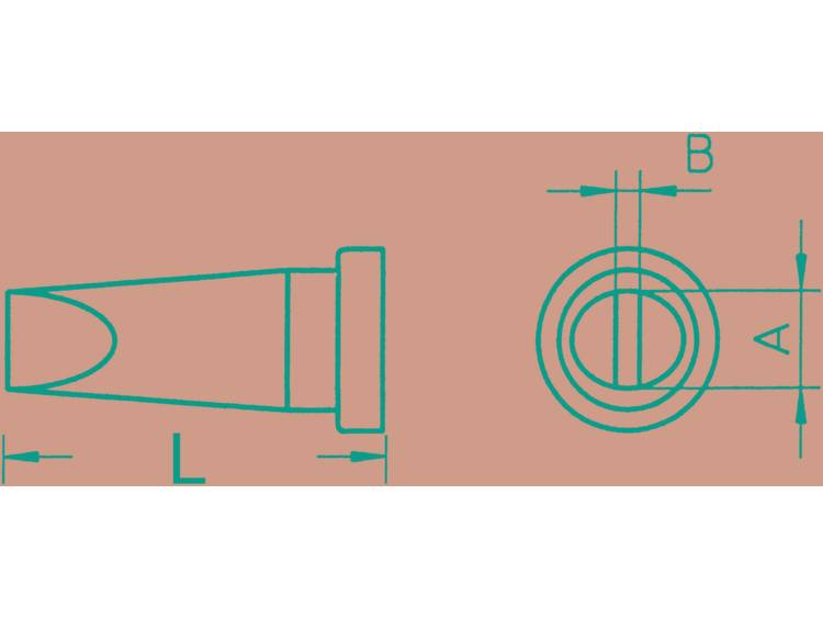Weller LT-B Soldeerpunt Beitelvorm, recht Grootte soldeerpunt 2.4 mm