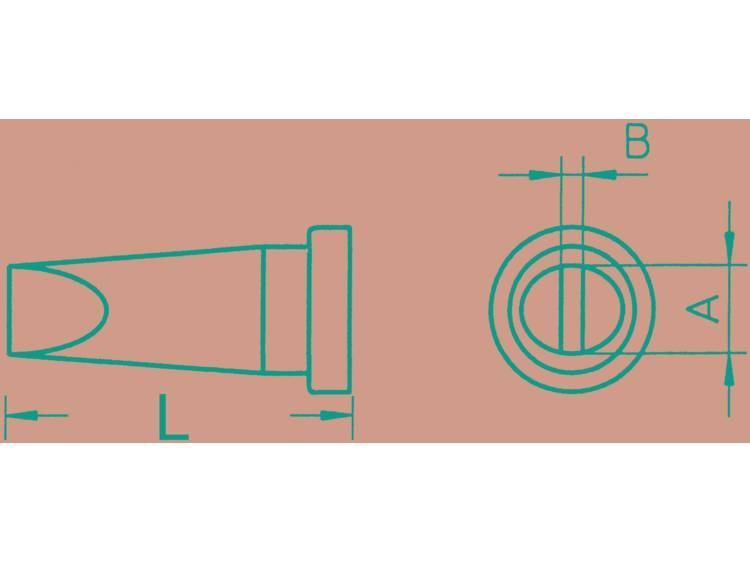 Weller LT-A Soldeerpunt Beitelvorm, recht Grootte soldeerpunt 1.6 mm