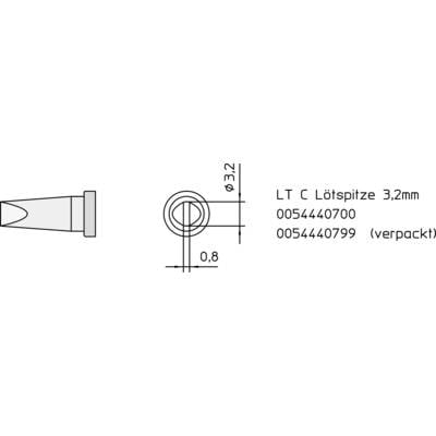 Weller LT-C Soldeerpunt Beitelvorm, recht Grootte soldeerpunt 3.2 mm Lengte soldeerpunt: 13 mm Inhoud: 1 stuk(s)