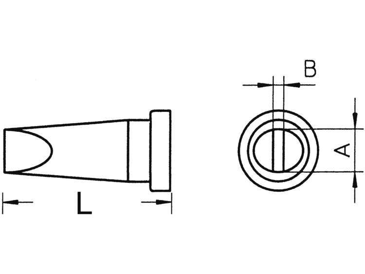 Weller LT-H Soldeerpunt Beitelvorm, recht Grootte soldeerpunt 0.8 mm