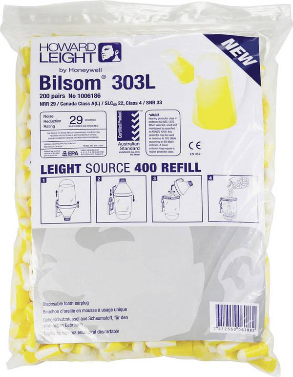 Bilsom 303L 303L Oordoppen navulverpakking 33 dB Eenmalig gebruik EN 352-2   200 paar