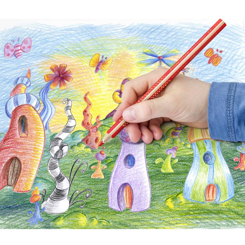STAEDTLER Noris triplus Jumbo kleurpotlood 10+2 set driehoekig retail-0