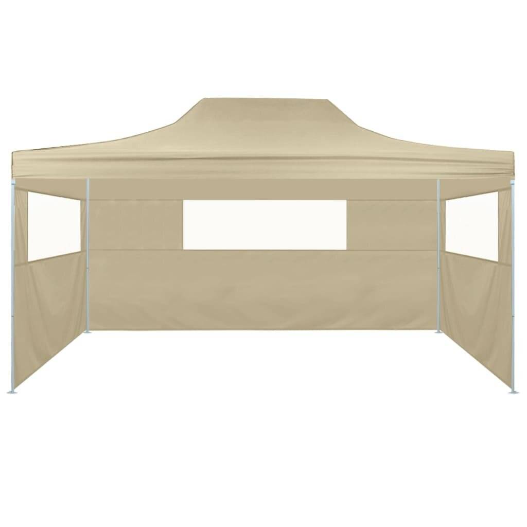 vidaXL - Vouwtent - met - 3 - wanden - 3x4,5 - m - crème-3
