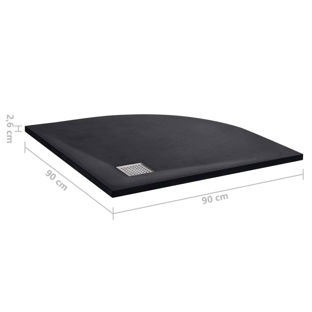 vidaXL - Douchebak - 90x90 - cm - SMC - zwart-4