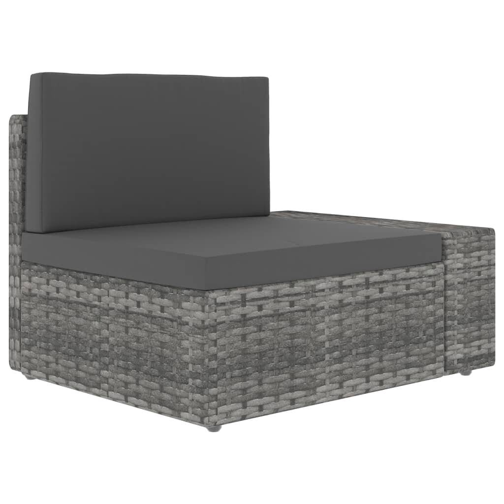 Symboolafbeelding voor vidaXL - 5-delige - Loungeset - poly - rattan - grijs