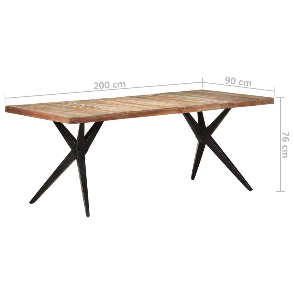vidaXL-Eettafel-200x90x76-cm-massief-gerecycled-hout-5