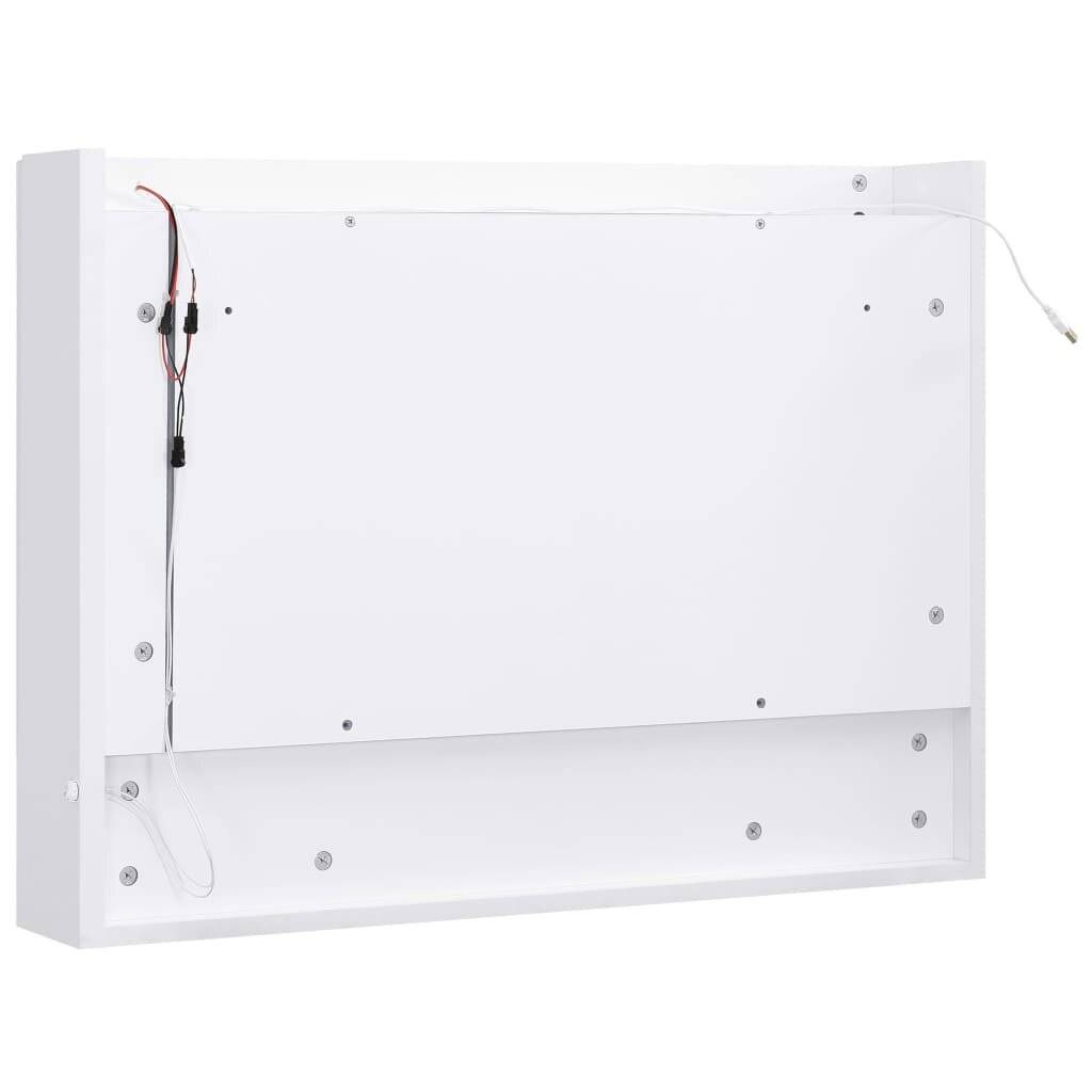 vidaXL - Badkamerspiegelkast - LED - 80x15x60 - cm - MDF - wit-4