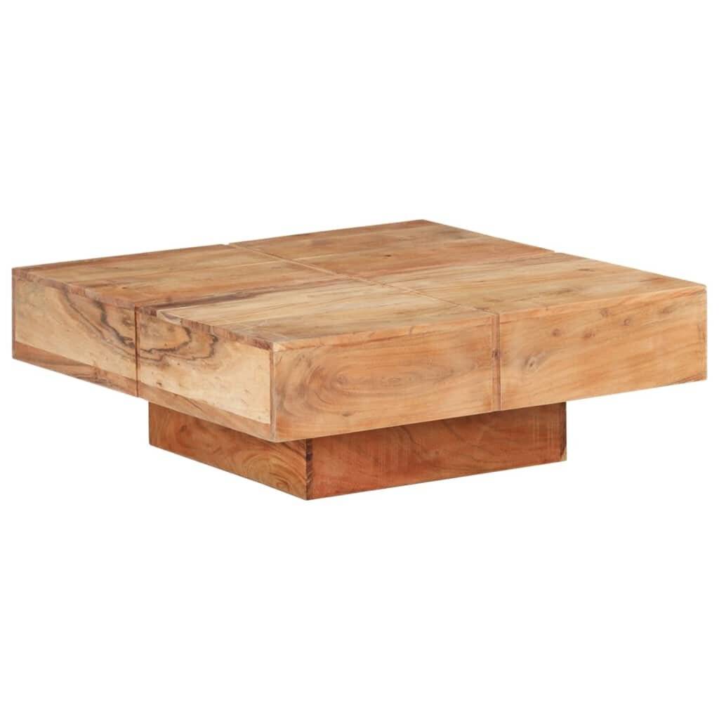 vidaXL - Salontafel - 80x80x28 - cm - massief - acaciahout