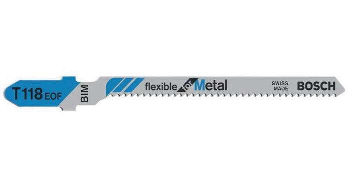 Bosch - decoupeerzaagblad t 118 eof flexible for metal - 5 stuks 31651400918933165140091893